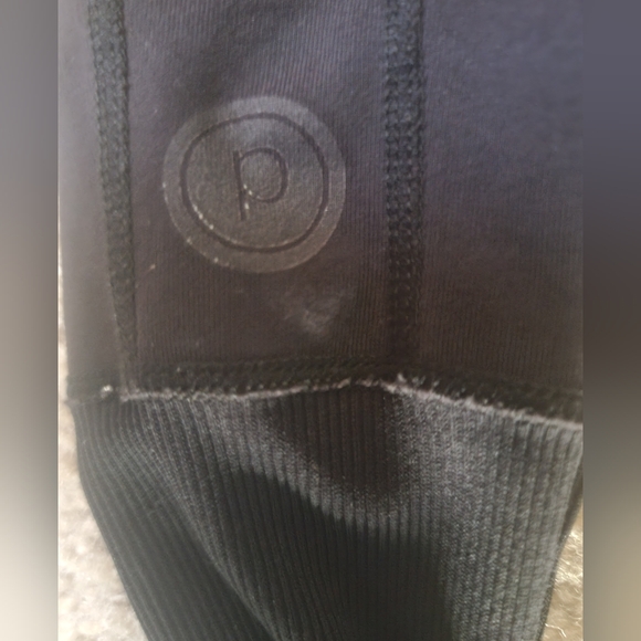 Pure Barre By Splits59 FullLength Black Ribbed CalfYoga Leggings Size small - Picture 7 of 10